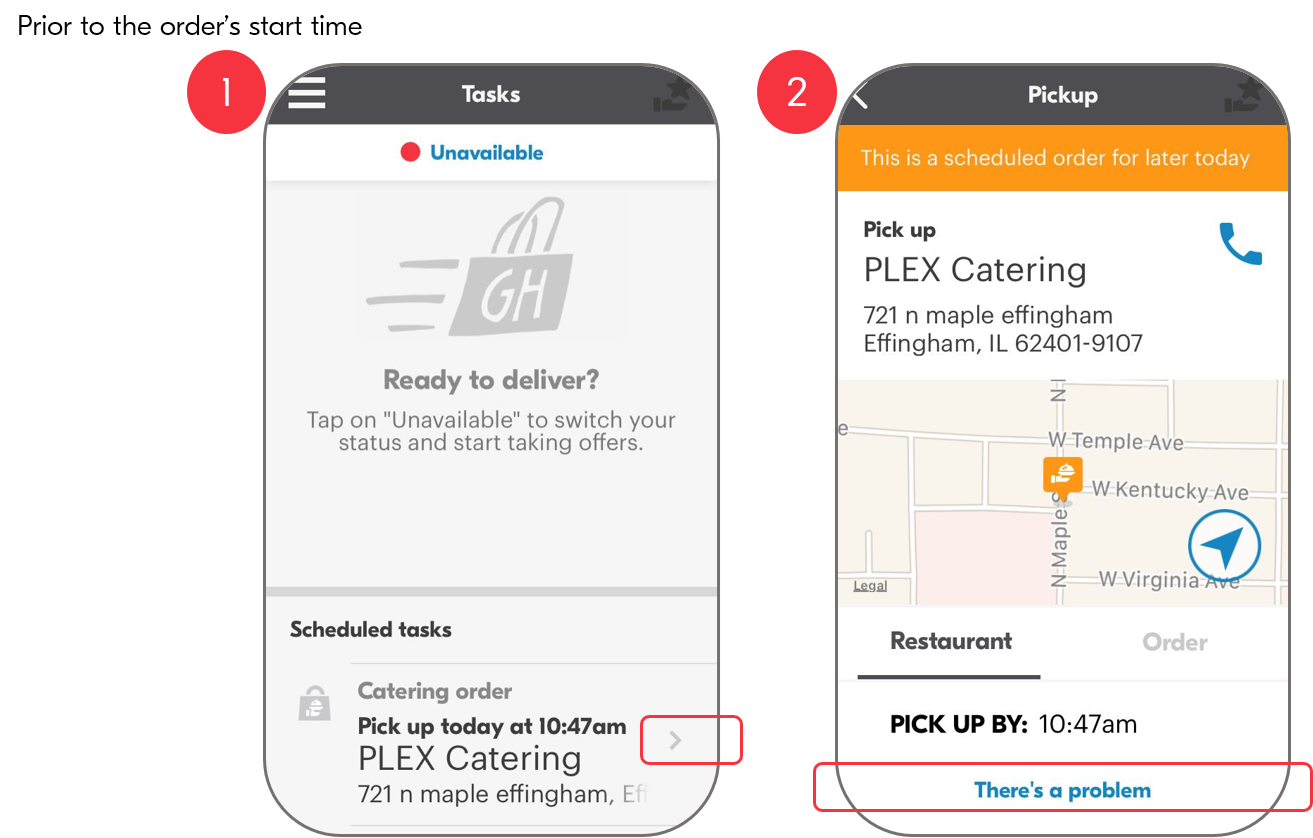 How to adjust or update Grubhub orders