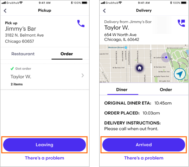 How to adjust or update Grubhub orders